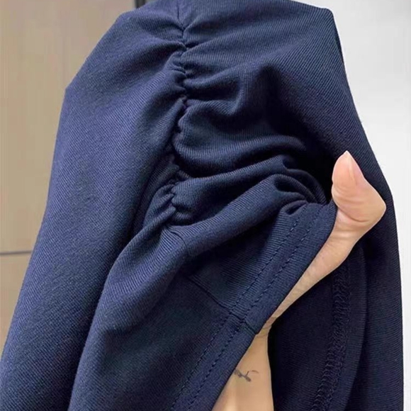 Women’s Cotton Pleated Short Sleeve T-Shirt - Picture 2 of 3